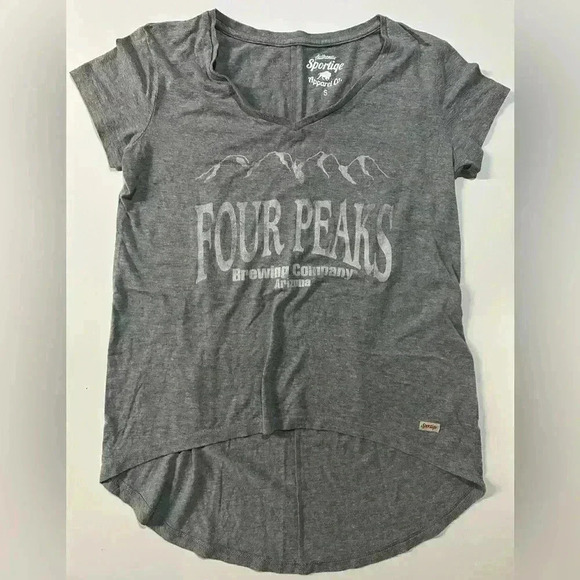 EUC women’s Four Peaks Brewing V Neck? Hi-low short sleeve tank, Size S - Picture 1 of 1